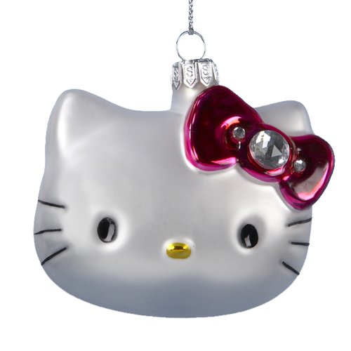 Hello Kitty Kurt Adler 3-Inch Glass Head Ornament