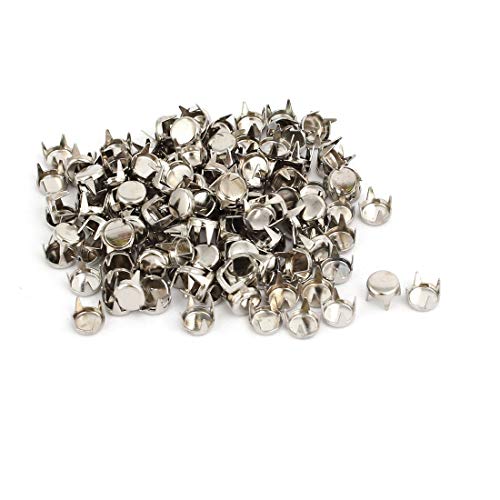 Aexit 150pcs 5mm Home Hardware DIY Flat Head Paper Brad Silver Tone for Scrapbooking Craft Model:88as350qo168