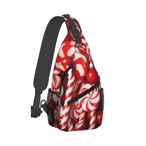 Bolso cruzado Candy Canes estilo Sling para hombre y mujer miniatura 2