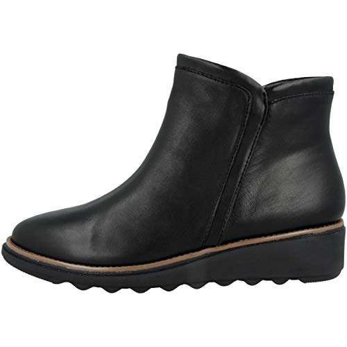 Clarks Damen Skaron Heights Stiefelette, Schwarzes Leder, 41 EU