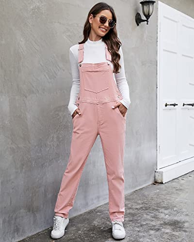 Grapent Overalls Women Plus Size Bib Overalls Oversized Overalls For Women Comfy Overalls For Women Jean Overalls Women Jean Jumpsuit Color Pink Size X-Large Size 16 Size 18 #TOP3
