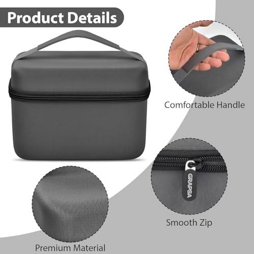 Mini Projector Case Compatible with Magcubic HY300 Pro+ / HY300PRO for ENUOSUMA for Alwtniet Portable Projector 4K 1080P Support, Storage Holder Organizer for Accessories - Dark Gray (Bag Only) by Grapsa - Image 5