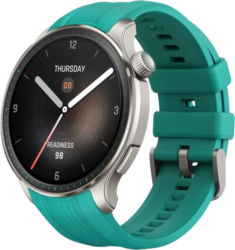 Image of Amazfit Balance - AI 46mm Smartwatch, Fitness Coach, Health Tracker with Body Composition, 1.5 inch AMOLED Display, BT Calling, Alexa Built-in, Dual-Band GPS, 14-Day Battery (Lagoon) (Special Edition)