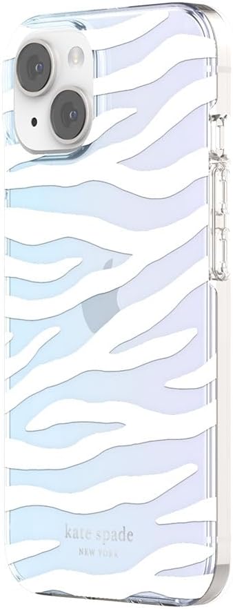 凯特·丝蓓 Protective Hardshell Case Compatible with Apple iPhone 14 - White Zebra [KSIPH-222-ZBWT]