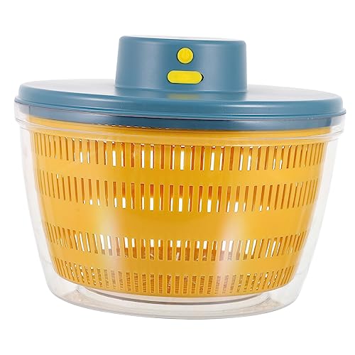 Cabilock 1Pc Electric Salad Dehydrator Multifunctional Vegetable Dryer for Home Restaurant Quick Drying for Fruits Veggies Easy to Use Rechargeable Kitchen present