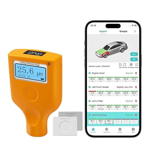 Thickness Gauge LS236 instrumento medidor de grosor de película de pintura para carro con medición magnética miniatura 2