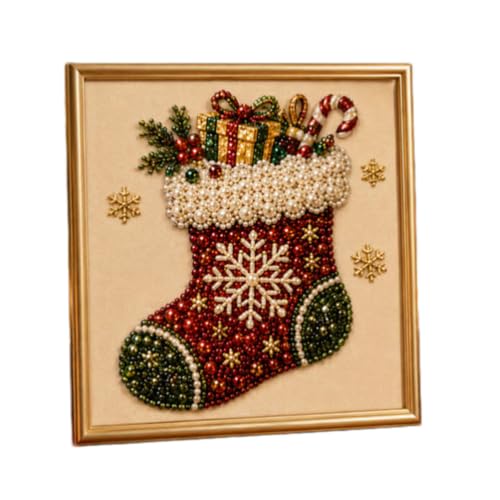 Cuadro de cuentas de Navidad DIY para decorar la pared del salón