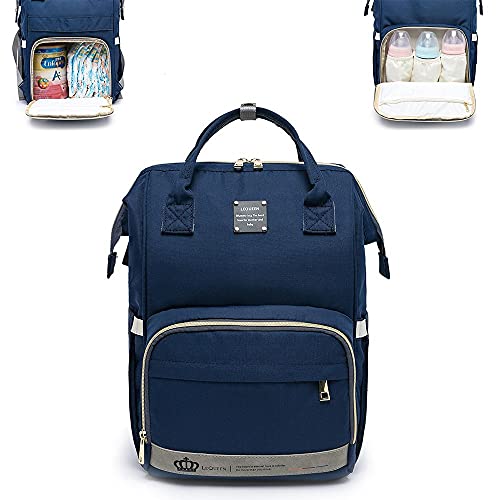 Mochila Bolsa Feminina Maternidade Bebê Mamãe Lequeen Porta Mamadeira Térmico