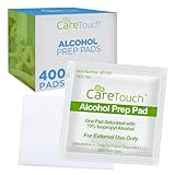 Care Touch Alcohol Wipes Individually Wrapped - Prep Pads with 70% Isopropyl Alcohol, Great for Home, Medical & First Aid Kits Sterilized, Antiseptic 2-Ply Swabs 400 Count