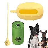Hundekotbeutelhalter – Silikon- -Welpentasche, Töpfchentasche, integriertes LED-Licht, Hundebeutelhalter, für Park, Reisen, Camping, Spazierengehen, Hinterhof, Trail Outdoor