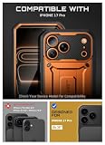 SUPCASE etui na iPhone 17 Pro 6,3" z przyciskiem sterowania aparatem, Outdoor etui 360 stopni Bumper z magnesem [Unicorn Beetle Pro] z ochroną ekranu, podstawką i klipsem do paska 2025 (koralowy)