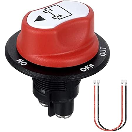 SI SEN Batterietrennschalter 12V/24V - Sicherer Batterie-Hauptschalter Für Auto & Boot