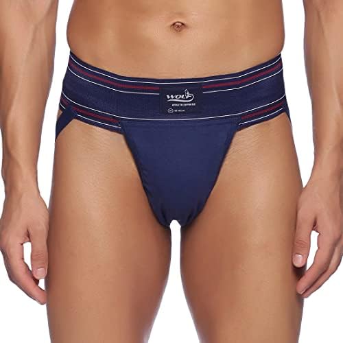 omtex Athletic Wolf Stretchable Supporter Jockstraps with Cup Pocket, Ideal for Workout and Sports Quick Dry Moisture Wicking Underwear