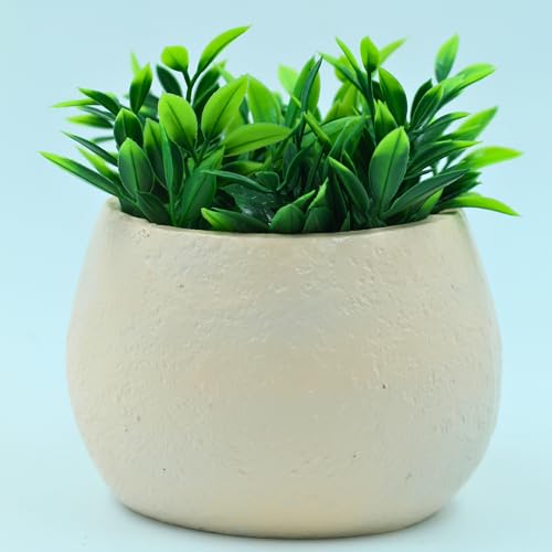 Image of Cute Guitar Planter Pot | Smiling Planters for Home Decor | Polyresin Plant Pot for Living Room Table Home Kitchen Decoration