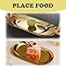 EatnMgan 2Pcs Stainless Steel Decorative Tray,7 Inch Long Gold Bathroom Accessories,Jewelry Dish,Makeup Organizer Bathroom Clutter Small Storage Tray
