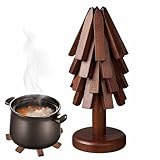 Porta Vasos,Salvamanteles de Madera Plegable en Forma de Árbol de 4 Capas | Alfombrilla para Platos Calientes,para Hogar Cocina Bar Escritorio Café Cumpleaños Inauguración de Casa