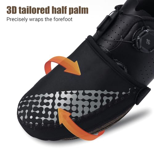 Cubiertas térmicas impermeables para zapatos, cubrebotas para ciclismo, senderismo y deportes de invierno, XL, negro miniatura 3