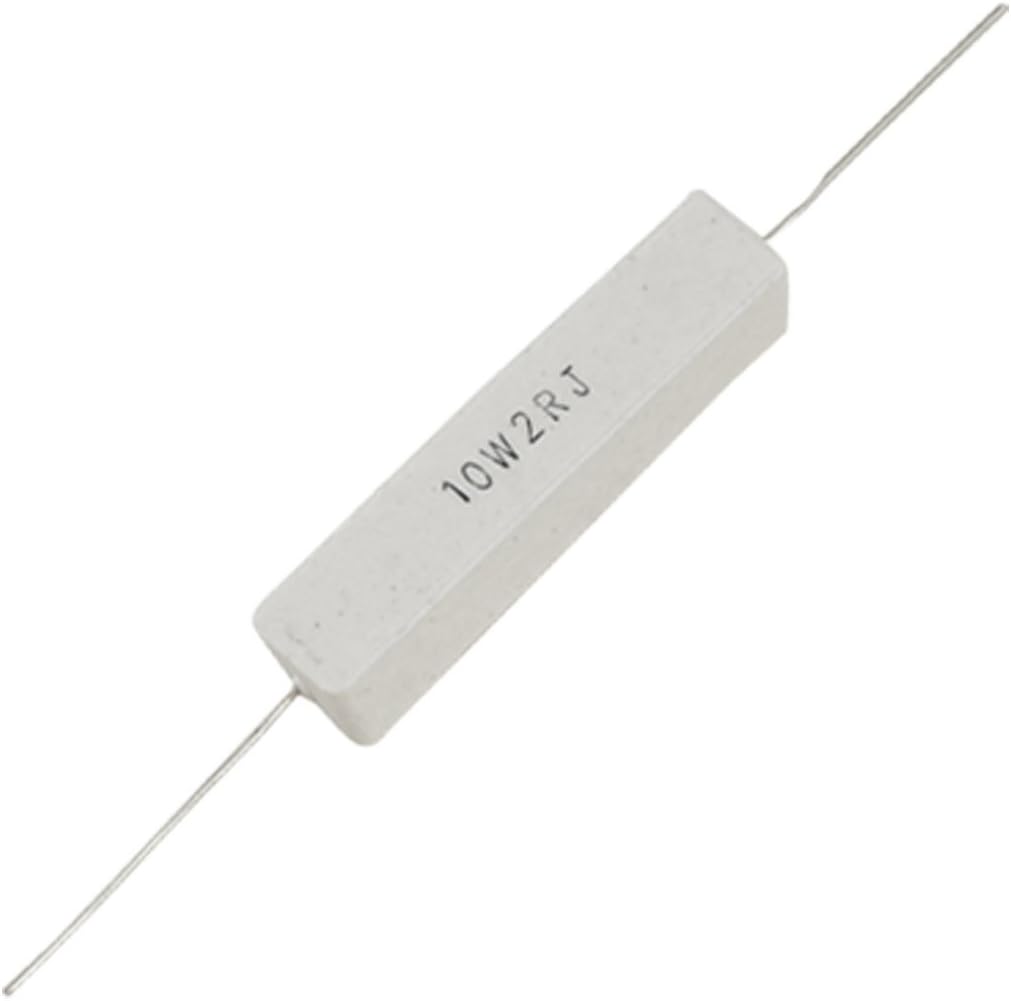 10W 2 オーム 5% アキシャル巻線セラミック セメント抵抗器 x 5 (10W 2 オーム 5% アキシャル巻線セラミック セ