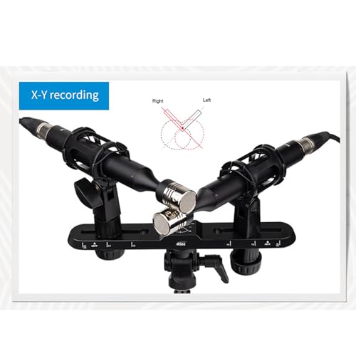 Support de microphone stéréo MS02 en métal robuste avec double support