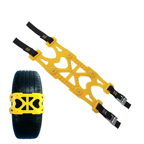 Cadenas de Nieve para Neumáticos de Coche,Equipo de Invierno Antideslizante Para Neumáticos - Equipo de Vehículo Exterior Ajustable para Piso Hielo Nieve Barro