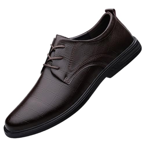Leather Oxford Shoes Comfortable Stylish Premium Design Lace Up Men's Business Office Event Dress Shoes
