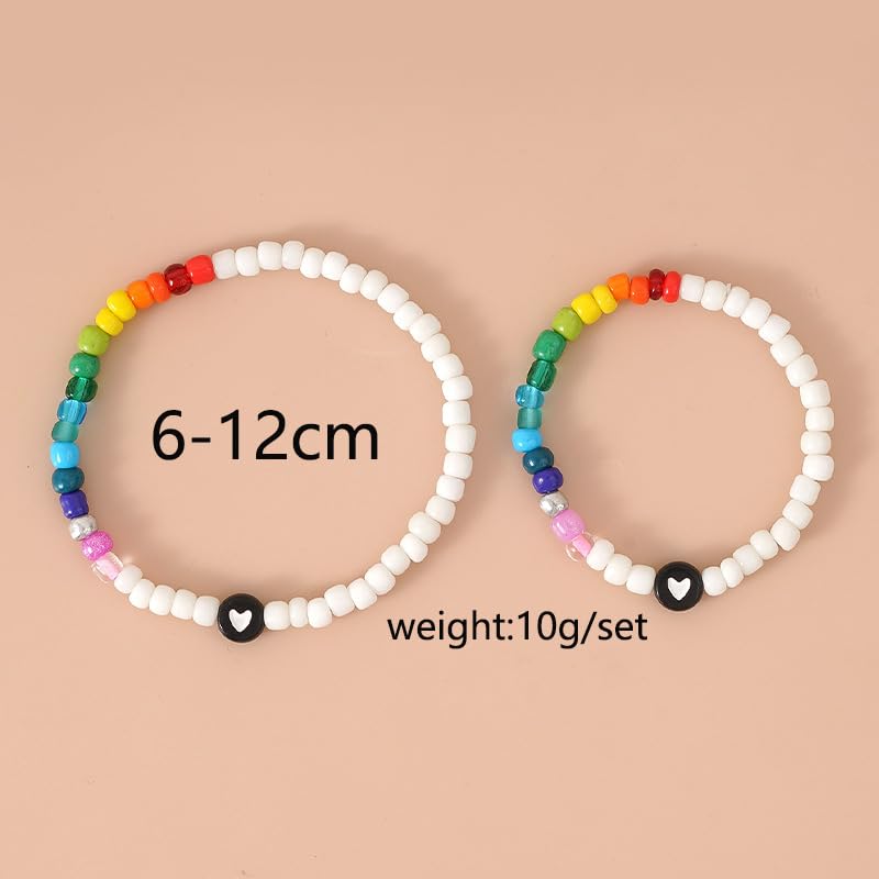 Image of First Day of Kindergarten Bracelets,First Day of School Bracelets for Mom and Daughter,Back to School Bracelet Pre-K Matching Heart Wish Adjustable Bracelet
