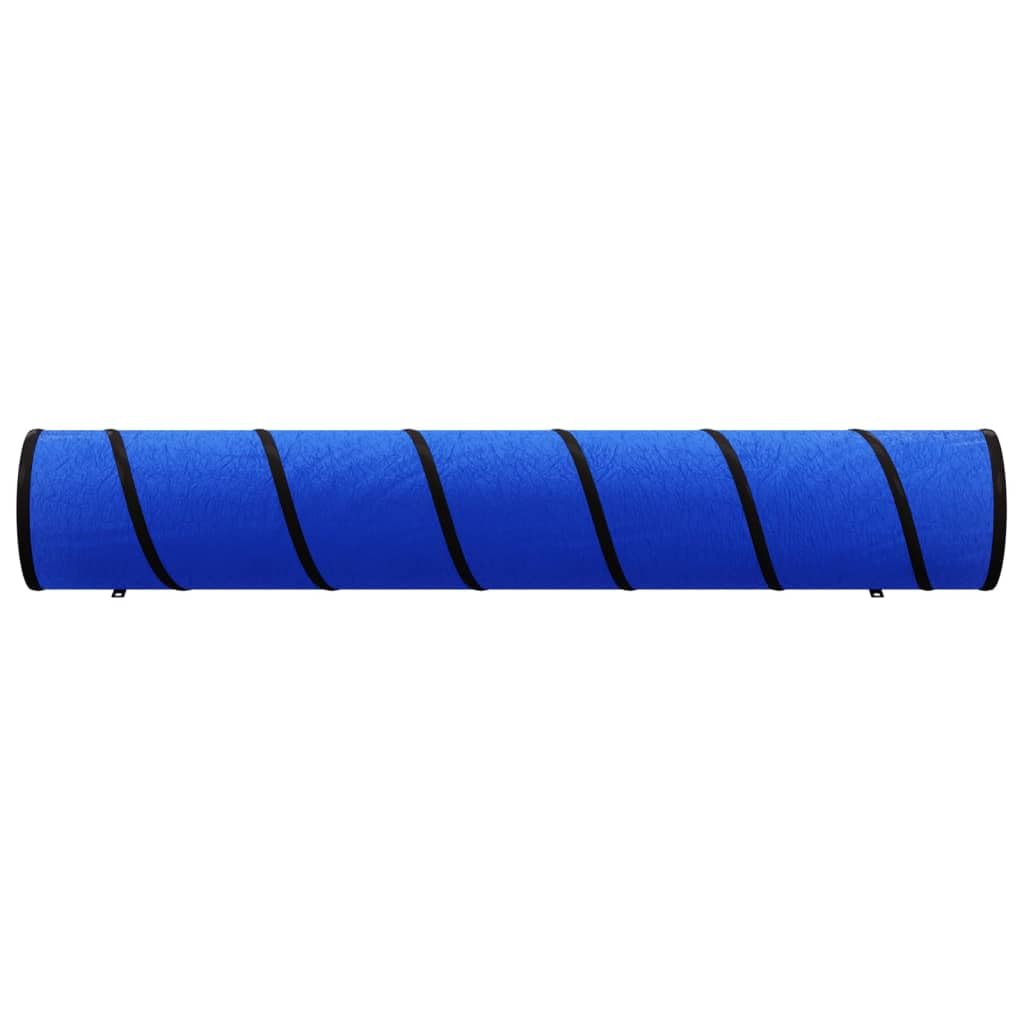 Túnel para perros azul de poliéster, diámetro 50 x 300 cm, con bolsa de transporte y piquetas, túnel de juego plegable para perros, gatos, animales pequeños, tienda de campaña para interior y