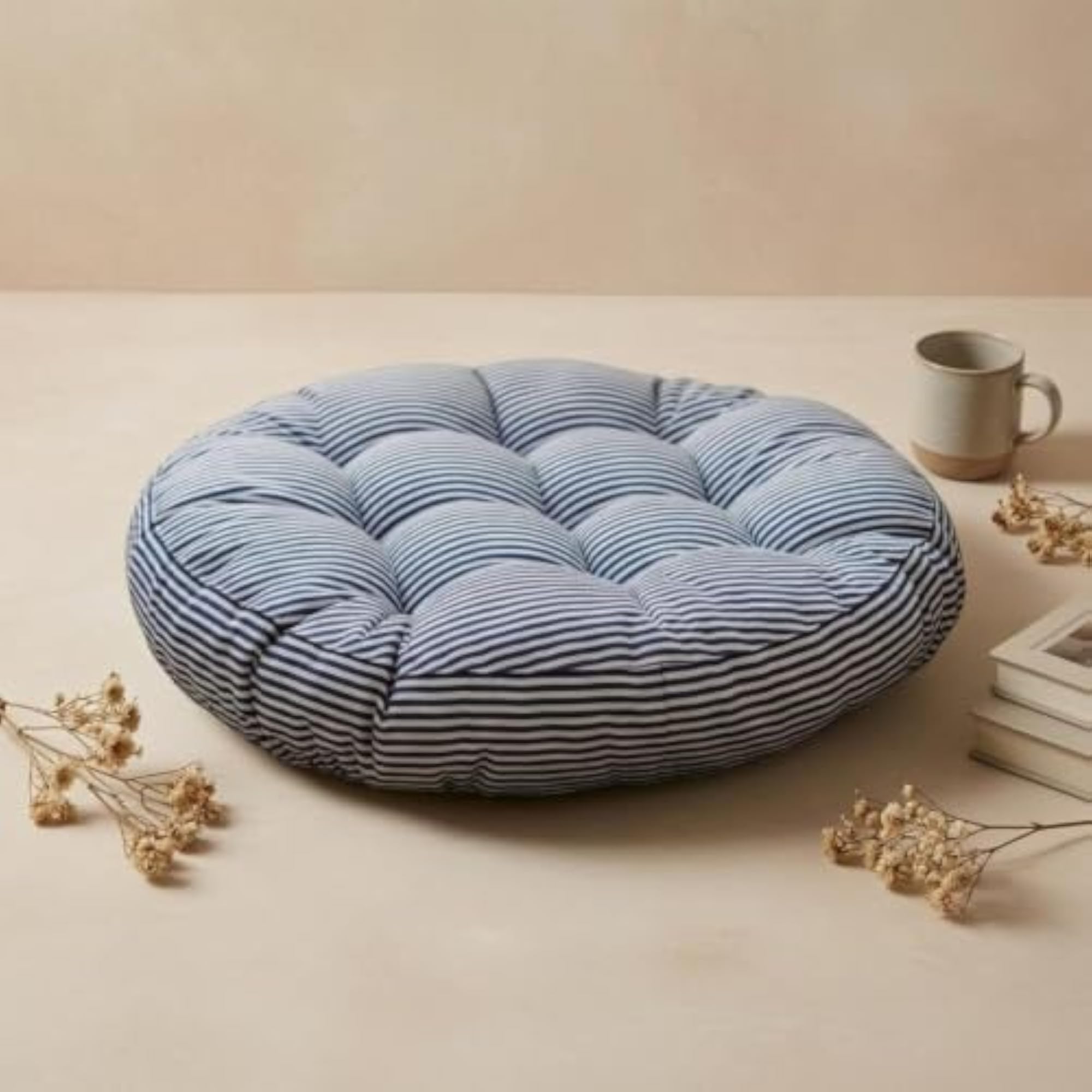 Thickened Round Tatami Cushion, Breathable Textile Design