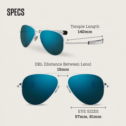 Image of Randolph Eyewear Concorde Aviator Sunglasses for Men and Women - Non-Polarized & Polarized Aviator Sunglasses Made to Last