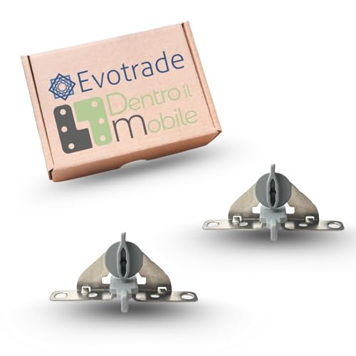 Evotrade 2 par de enganches frontales para cajón Supra, Indaux, compatible con Hafele de acero (plástico)