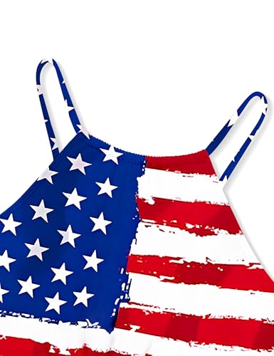 Image of BAVADER Girls Swimsuit 2 Pcs Solid Color Cutout Tankini with Shorts Drawstring Bathing Suit for Girls Swimwear 7-14Y