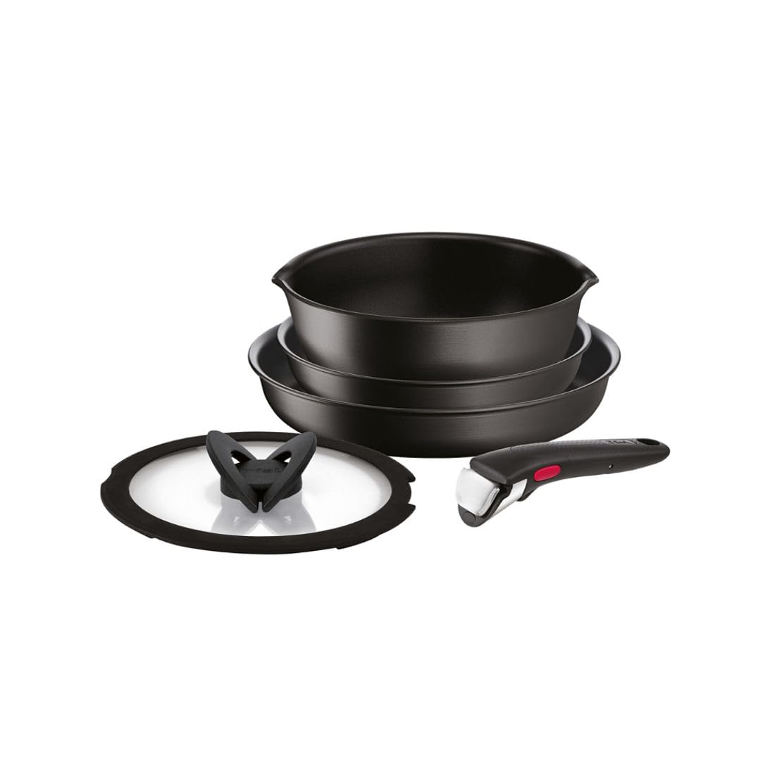 Batterie de cuisine 5 pièces Ingenio IH Noir Unlimited Tefal - Tous feux + induction - L3889292