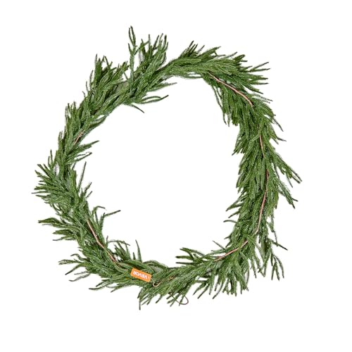 VEVOR Christmas Garland, 9-FT Realistic Norfolk Pine Garland, Evergreen Real Touch Artificial Faux Greenery Garlands, for Holiday Indoor Outdoor Xmas Decoration on Table, Mantel, and Fireplace by VEVOR - Image 3