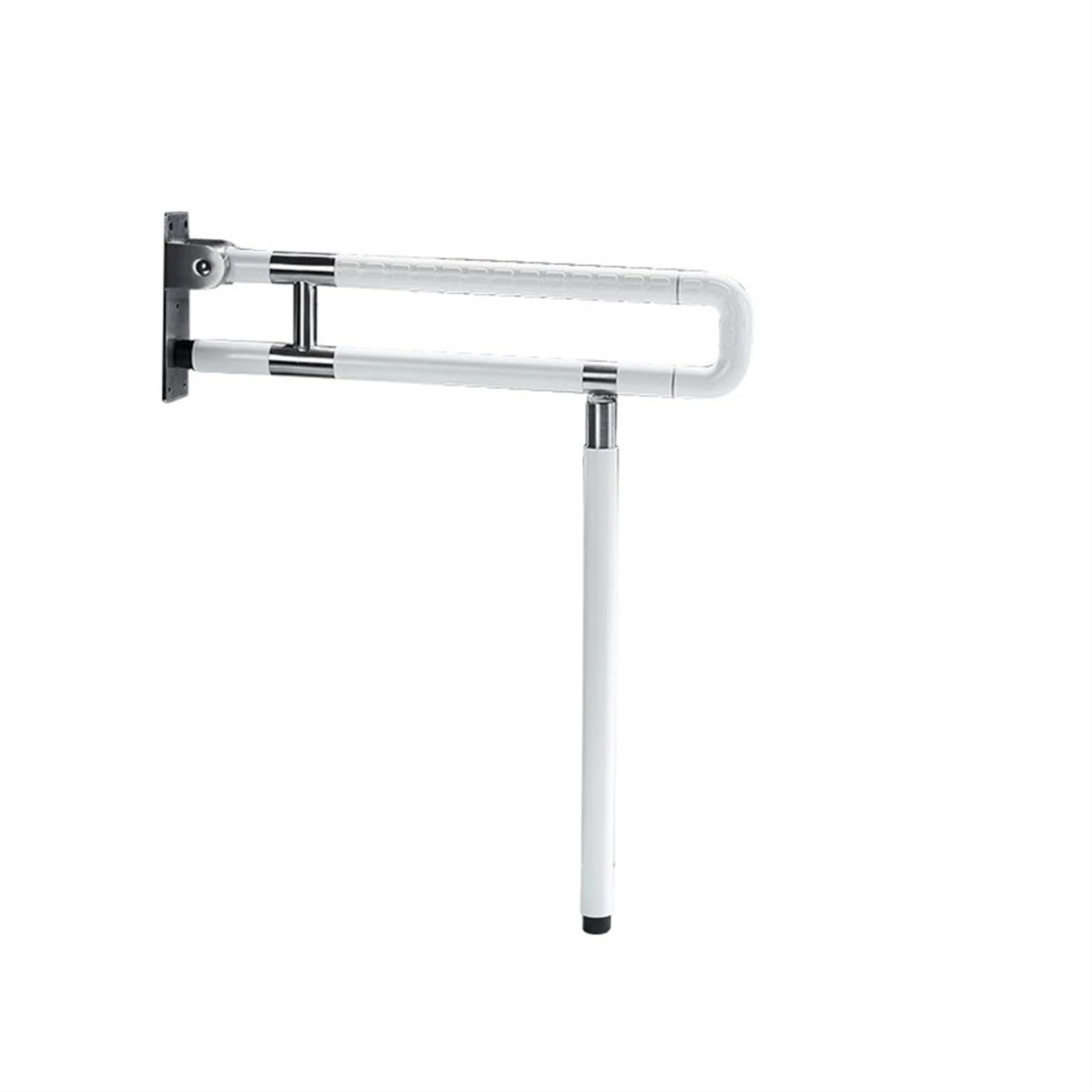 Padgcnor Women's White Folding Bathroom Toilet Grab Rail Flip-Up Bathroom Grab Bar Fold-Able Washroom Handrail For Pregnant Elderly People(,75Cm)