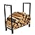 Sunnydaze Outdoor 30-Inch Firewood Log Rack - Small Fireplace or Fire Pit Wood Storage Holder - Black