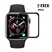 [2-Pack] Apple Watch Series 4 40mm Screen Protector Glass, HOMSRAY 3D Full Coverage Tempered Glass Screen Protector Film for iWatch 40mm Series4
