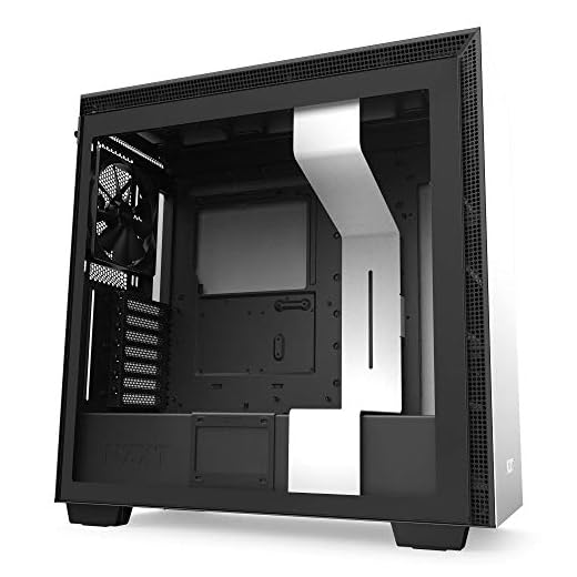 NZXT H710 - CA-H710B-W1 - ATX Mid Tower PC Gaming Case - Front I/O USB Type-C Port - Quick-Release Tempered Glass Side Panel - Cable Management System - Water-Cooling Ready - White/Black