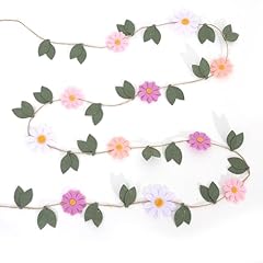 Pink Daisy Leaf Garland