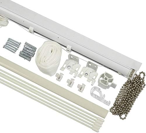 Aluminium CASSETTE Roman Blind Kit COMPLETE KIT Many Sizes, Trimmable Heavy Duty 90cm (35)