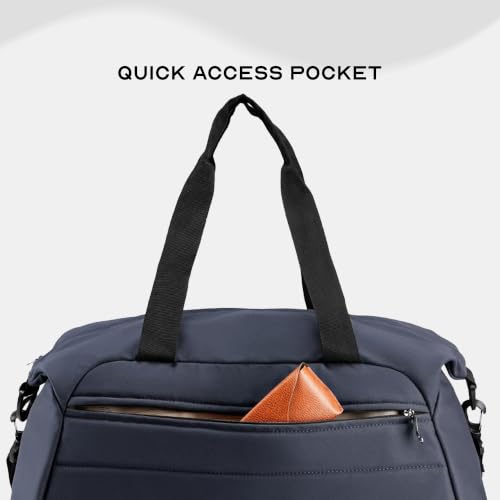 Image of Assembly Premium Duffle Bag for Men and Women | Large Weekender Bag (45 Liters) | with Attachable Shoulder Strap Cabin Bag | Blue | Float