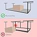 MonsterRax Overhead Garage Storage Racks 3x8’ Ceiling Mounted Shelving, Adjustable Hanging Organizer, Heavy Duty Steel, Holds 500 Pounds, Color: White, Adjustable from 24