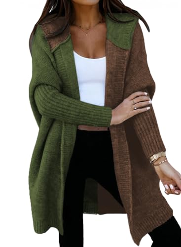 Image of Astylish Women 2026 Fall Clothes Outfits Hooded Knit Cardigan Sweaters