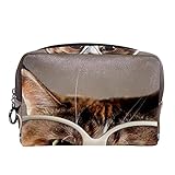 Uso de la bolsa de cosméticos: puede colocar su maquillaje en esta bolsa de maquillaje portátil o usarla para guardar su teléfono, gafas de sol, llaves u otros accesorios. Tamaño perfecto para poner en la mochila, mochila o maleta con facilidad.
