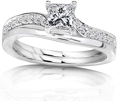 Kobelli Diamond Wedding Set 1/2 carat (ctw) in 14k White Gold