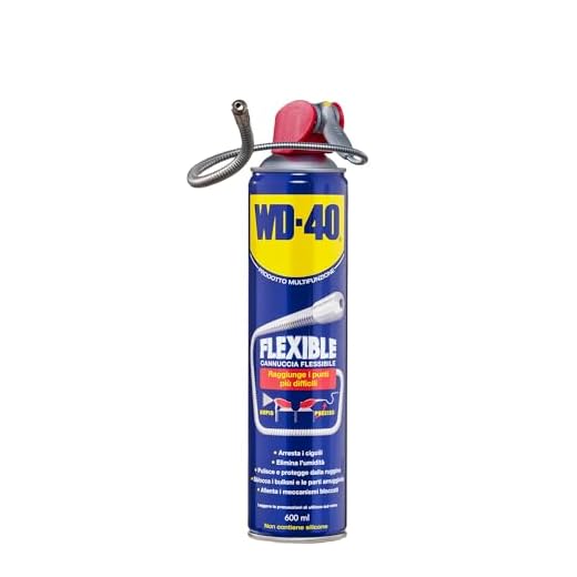 WD-40 Smörjmedelsspray med flexibel strå, formbart och hållbart, professionellt system med dubbel position, 600 ml