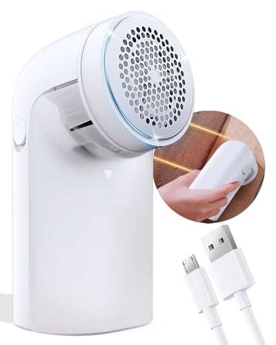 Tylasom Fabric Shaver, Bobble Remover for Clothes, USB Rechargeable Wool Jumper Debobbler, Electric Lint Remover, Sweater Defuzzer for Jumpers Sweater