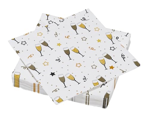 20 servilletas de guata de 33 x 33 cm, 3 capas