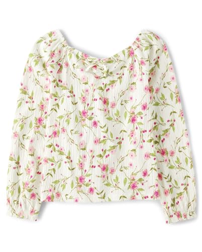 Image of The Children's Place Girls' Long Sleeve Smocked Peplum Top
