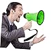 BESPORTBLE Portable Megaphone Speaker 25w Rechargeable Flashlight 240s Recording for Outdoor Events Security Cheerleading