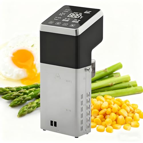 GESAIDES Sous Vide 1600W, Sous Vide Stick Circolatore di Immersione, Macchina Roner Cucina, Temperatura (0-99°C) e Timer, IPX8 Impermeabile, Cottura Sottovuoto per Cena in Famiglia, Pasti Natale